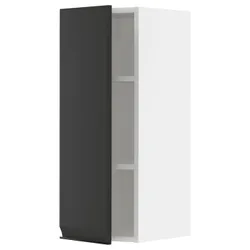 IKEA METOD(594.940.90) навесной шкаф с полками, белый/Upplöv матовый антрацит