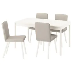IKEA TONSTAD / TONSTAD(396.123.77) Стіл та 4 стільці, вершки/Fridtuna Light Beige Cream