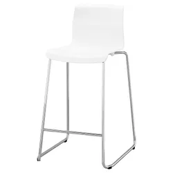 IKEA GLENN(601.317.34) барний стілець, білий/хром