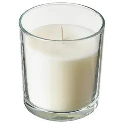 IKEA LOTSFÅGEL(506.083.88) ароматизована свічка в склі, запах свіжої білої білизни