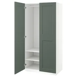 IKEA PAX / GRIMO(195.792.27) Комбинация гардероба, белый/серый -гриен