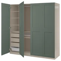 IKEA PAX / GRIMO(995.799.78) Комбінація гардеробу, сірий -green/Grey -green