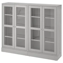 IKEA HAVSTA(292.659.62) книжкова шафа / скляні двері, сірий