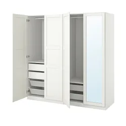 IKEA PAX / TYSSEDAL(893.958.14) комбінований гардероб, білий / дзеркало
