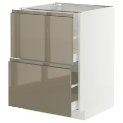 IKEA METOD / MAXIMERA(495.771.80) STJ 2FR/2W смотрит, белый/voxtorp Gloss Dark -Brown