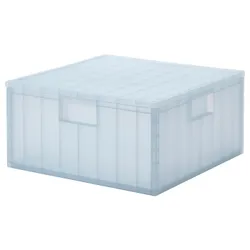 IKEA PANSARTAX(005.254.04) контейнер с крышкой, прозрачный серый синий