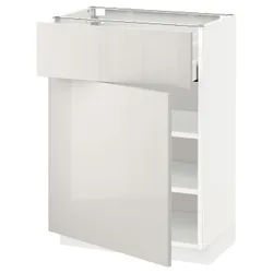 IKEA METOD / MAXIMERA(894.618.56) шкаф stj szu / дверь, белый / Рингхульт светло-серый