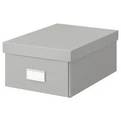 IKEA HOVKRATS(305.486.87) контейнер с крышкой, светло-серый