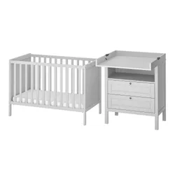 IKEA SUNDVIK(595.061.06) Комплект дитячих меблів з 2 предметів, сірий