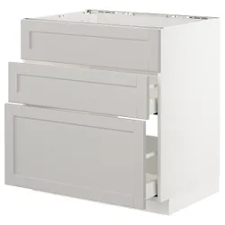 IKEA METOD / MAXIMERA(592.743.71) одна штука от злотых + 3 штуки / 2 штуки, белый / лерхиттан светло-серый