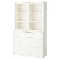 IKEA TONSTAD(895.478.84) комбинация с ящиками, крем/стекло
