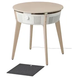 IKEA STARKVIND(194.442.19) стіл з очищувачем повітря, додатковий газовий фільтр дубовий шпон морений / білий