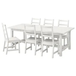 IKEA NORDVIKEN / NORDVIKEN (293.047.65) стол и 6 стульев, белый / белый