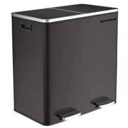 Мусорная корзина 2 камеры 2 х 30 л черные