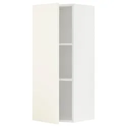 IKEA METOD(195.072.59) навісна шафа з полицями, білий/Вальстена білий