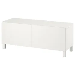 IKEA BESTÅ (494.194.40) Тумба під телевізор з дверцятами, білий Laxviken / Stubbarp / білий