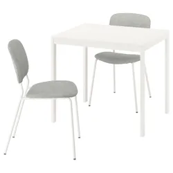 IKEA VIHALS / VIHALS(495.899.51) Стол и 2 стула, Белый/белый тибблби бежевый