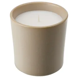 IKEA JÄMLIK(405.021.94) ароматизатор свічки / керамічний контейнер, ванільний/світло-бежевий
