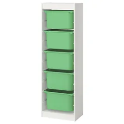 IKEA TROFAST(895.754.81) Полиця з контейнерами, білий/яскраво -зелений