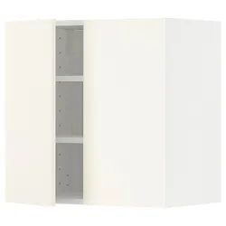 IKEA METOD(895.072.70) навісна шафа з полицями/2 двері, білий/Вальстена білий