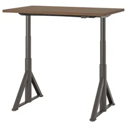 IKEA IDÅSEN(792.809.55) стол с регулируемой высотой, коричневый / темно-серый