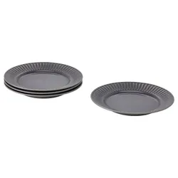 IKEA STRIMMIG(505.056.44) плита, сірий керамічний посуд