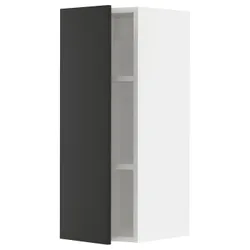 IKEA METOD(994.983.88) навесной шкаф с полками, белый/Nickebo матовый антрацит