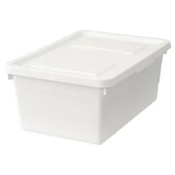 IKEA SOCKERBIT (403.160.69) Коробка с крышкой, белая