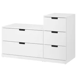 IKEA NORDLI(492.480.33) комод, 5 ящиков, белый
