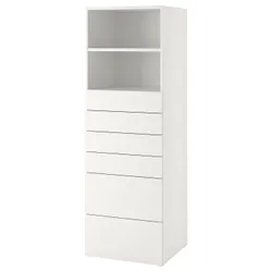 IKEA SMÅSTAD / PLATSA (193.880.39) стойка, белый белый / с 6 ящиками