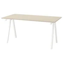 IKEA TROTTEN(694.342.70) стол письменный, бежевый/белый