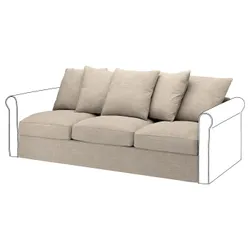 IKEA GRÖNLID(105.173.28) чехол на 3-местную секцию, Хилларед бежевый