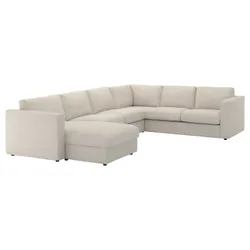 IKEA VIMLE (993.995.81) 5-местный угловой диван, с козеткой / Gunnared бежевый