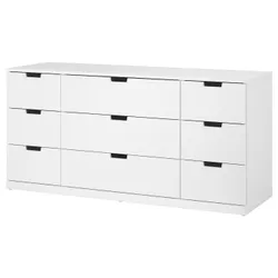 IKEA NORDLI (892.395.07) комод, 9 ящиків, білий