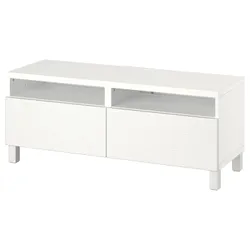 IKEA BESTÅ(194.199.41) Тумба под ТВ с выдвижными ящиками, белый / Лаксвикен / Стаббарп белый