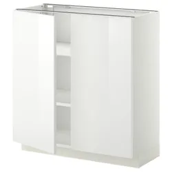 IKEA METOD (594.652.24) stj шкаф/полки/2 дверцы, белый / Рингхульт белый