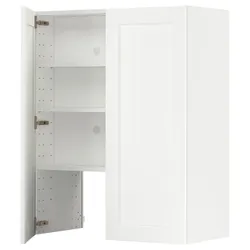 IKEA METOD(095.042.56) шафа карнизна з полицею/дверцями, білий Enköping/білий ефект деревини