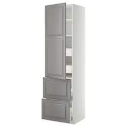 IKEA METOD / MAXIMERA (893.787.82) w sz z pół / 4 szu / drz / 2 fr, белый / Бодбин серый