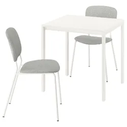 IKEA VIHALS / VIHALS(095.899.34) Стол и 2 стула, Белый/белый тибблби бежевый