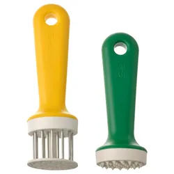 IKEA UPPFYLLD(005.293.84) Тендерайзер для м'яса, 2 шт., зелений/яскраво-жовтий