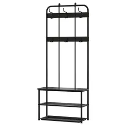 IKEA NIPÅSEN / BAGGMUCK(296.180.11) Мебель для зала, набор из 2 шт., черный/серый