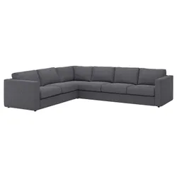 IKEA VIMLE (593.995.78) 5-местный угловой диван, Гуннаред средний серый