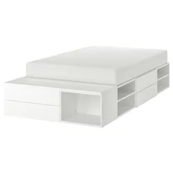 IKEA PLATSA(093.029.13) каркас ліжка з 4 ящиками, білий / Фоннес