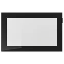 IKEA GLASSVIK(002.916.50) Скляні двері, чорне / прозоре скло
