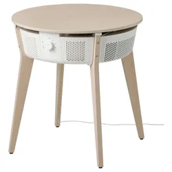 IKEA STARKVIND(804.619.45) стол с очистителем воздуха, шпон дуба мореный / белый