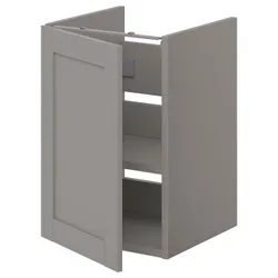 IKEA ENHET(793.210.60) умивальник з половиною /двер, сіра/сіра рамка