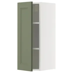 IKEA METOD(295.184.41) настенный шкаф с полками, Biały/Axstad Greya -green