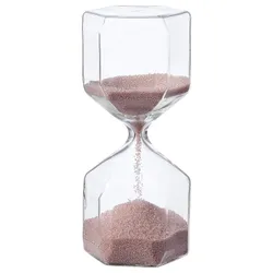 IKEA TILLSYN (504.978.37) декоративные песочные часы, прозрачное/светло-розовое стекло