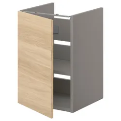 IKEA ENHET(993.210.59) умывальник с пол/дверью, серый/имитация дуб