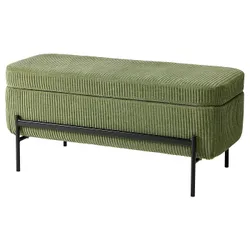 IKEA VALTORP(405.702.39) лавка, з контейнером/самсала темно-жовто-зелена